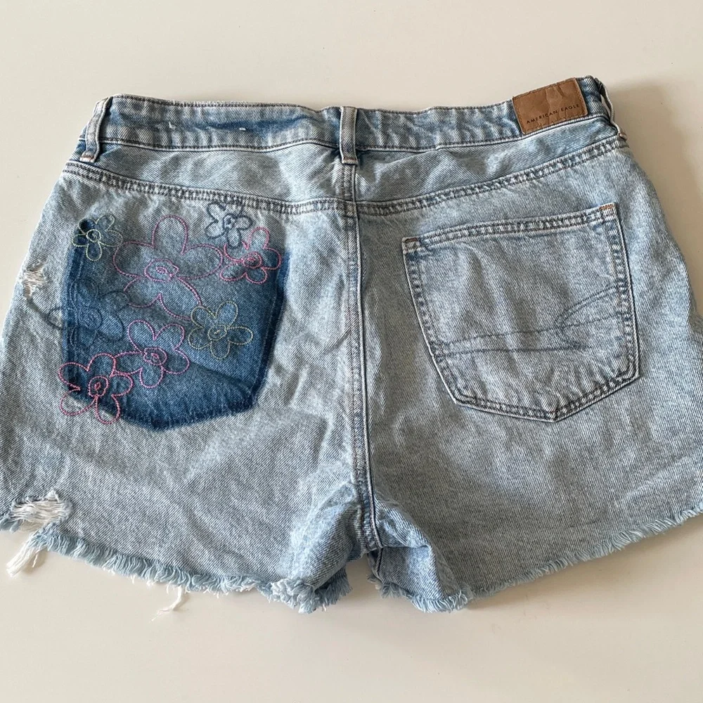 American Eagle Jean Shorts Zipper Fly Beach Coastal Denim Short